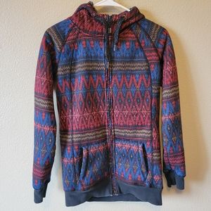 Roxy Resin Bonded Sherpa Lined Zip-Up Hoodie Women's Small